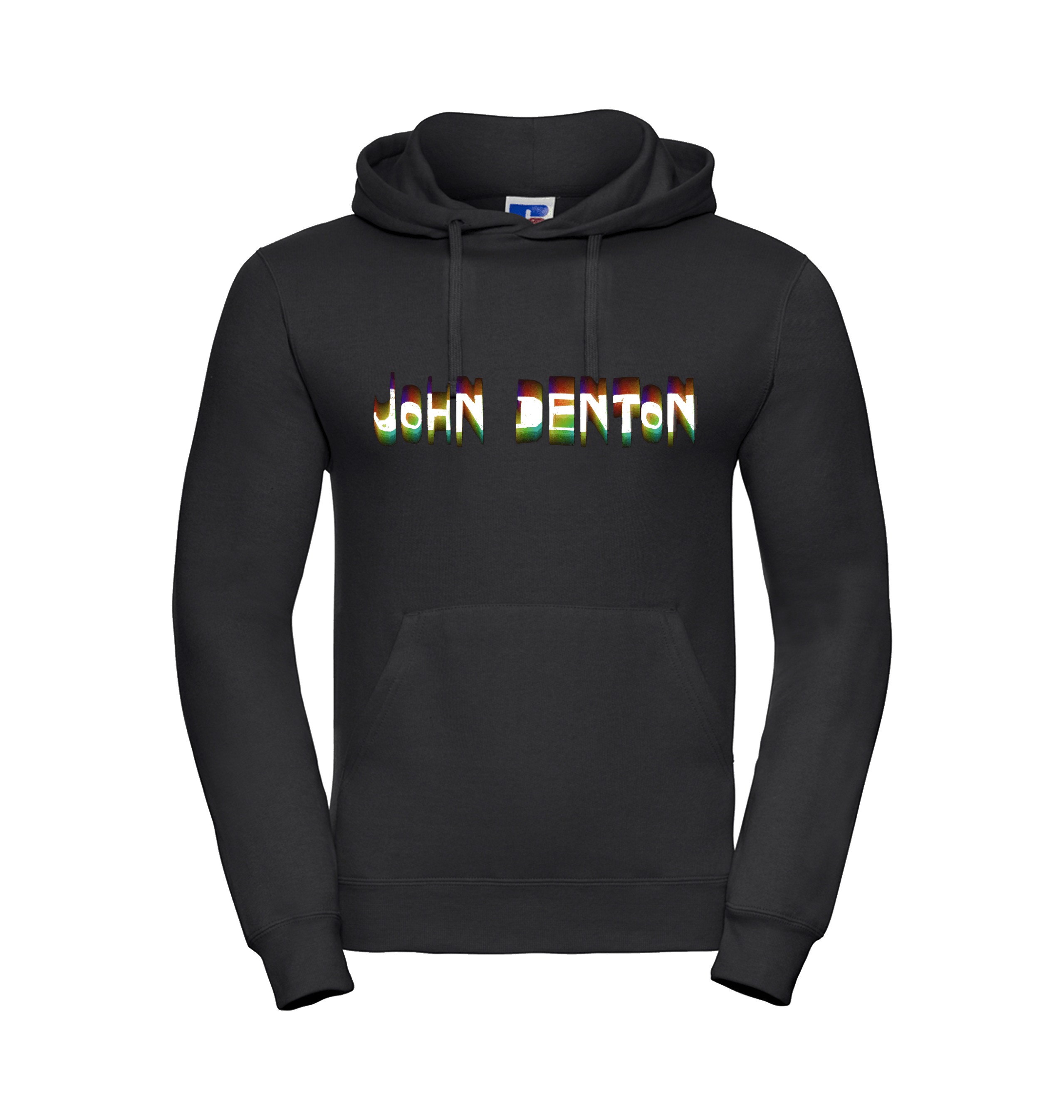 Black Printed Hoody Front