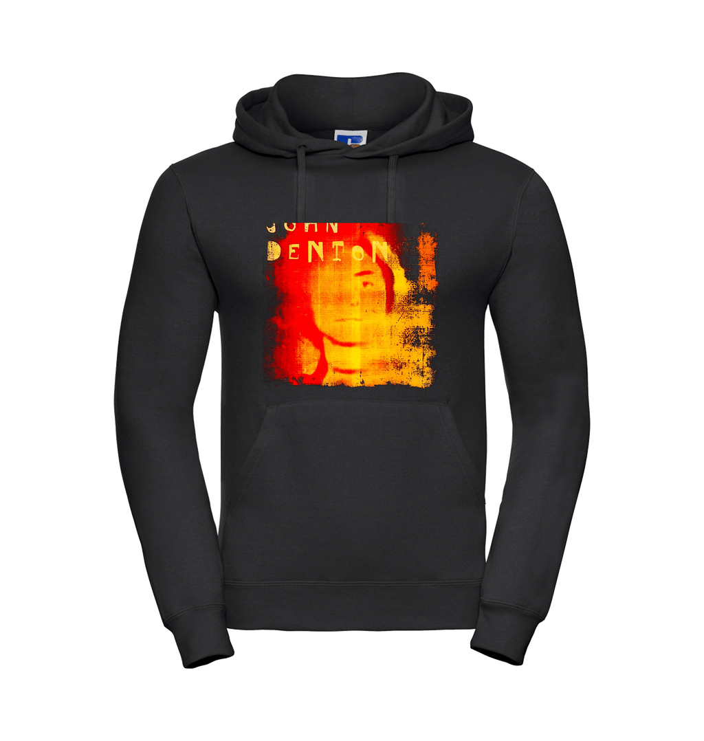 Black Printed Hoody Front