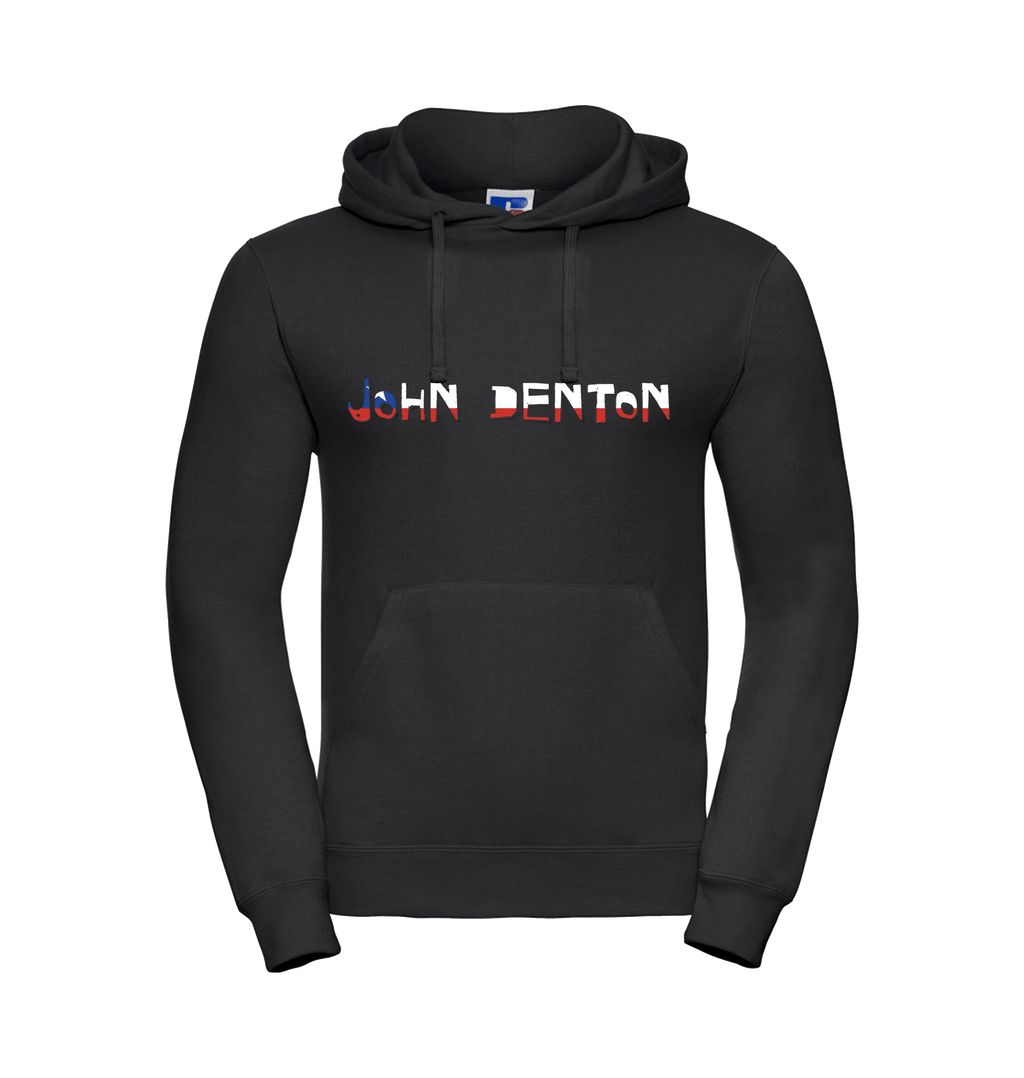Black Printed Hoody Front