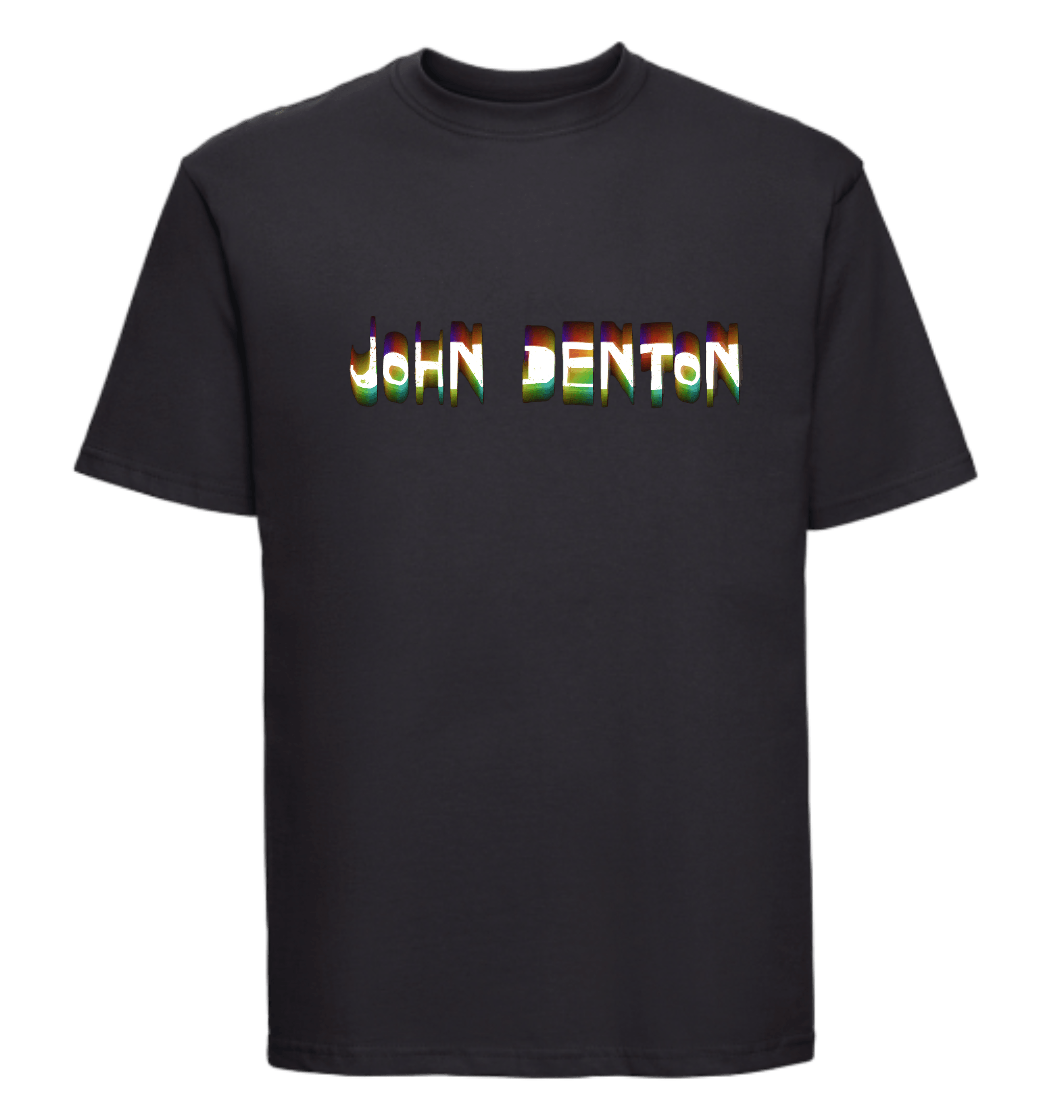 Black Printed T-shirt Front