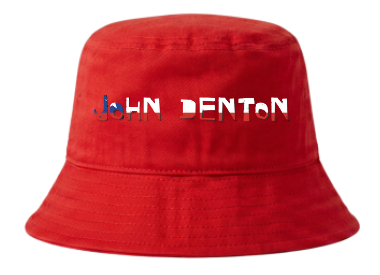 John Denton Chile Logo Bucket Hats Red, Baby Pink, Black