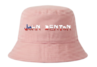 John Denton Chile Logo Bucket Hats Red, Baby Pink, Black