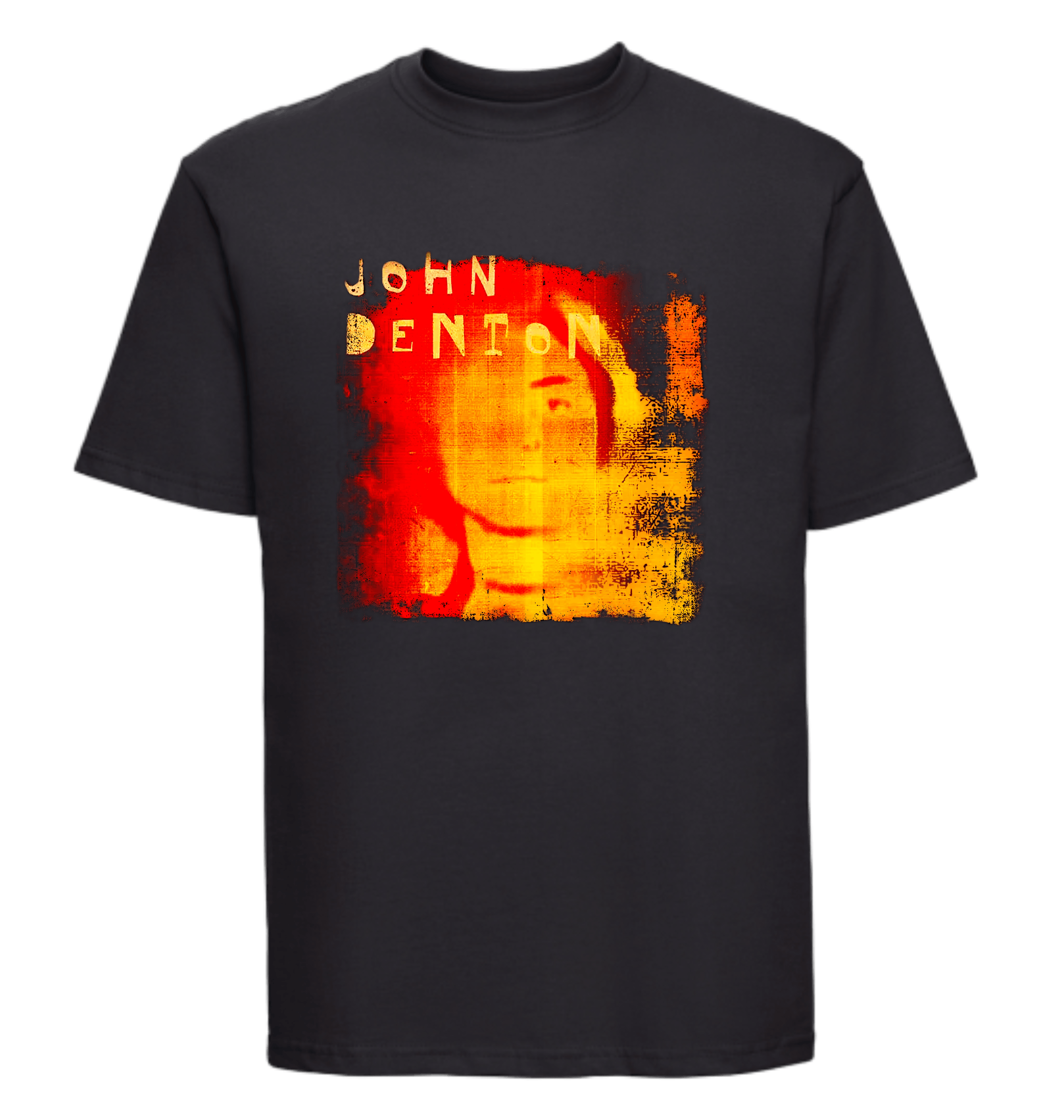 Black Printed T-shirt Front