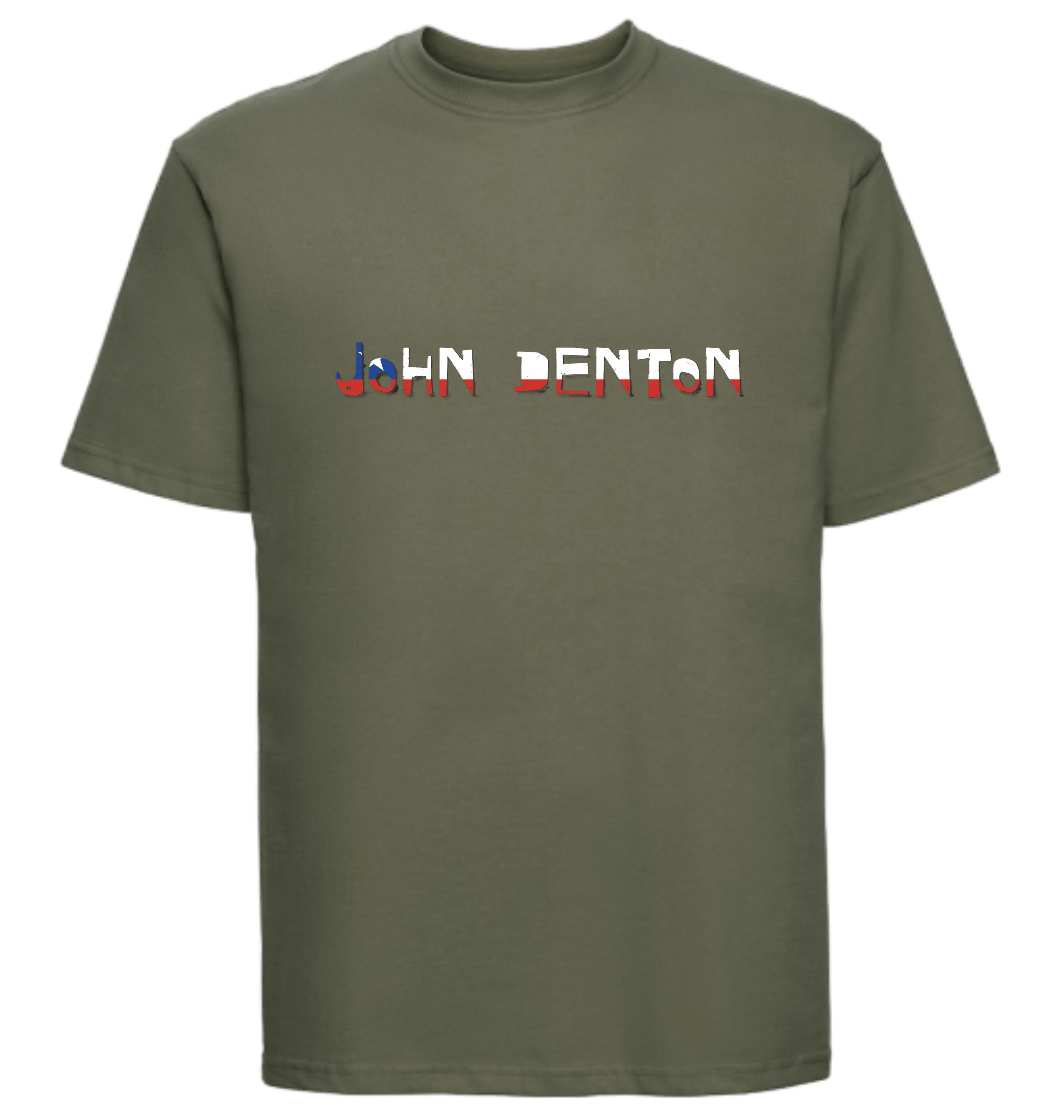 Olive Printed T-shirt Front
