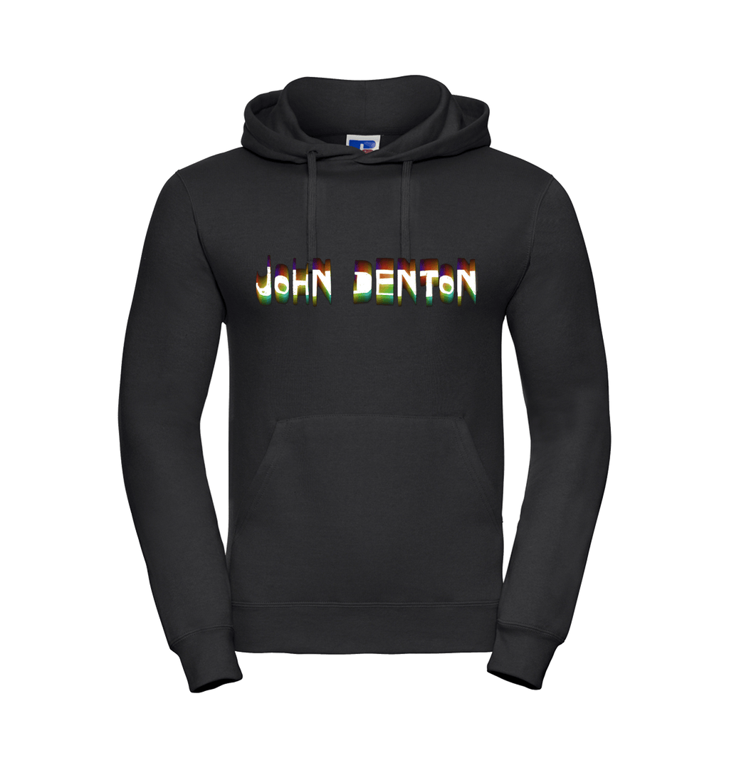 Black Printed Hoody Front