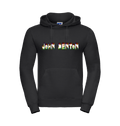 Black Printed Hoody Front